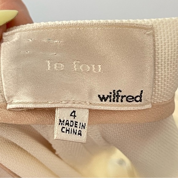 ❌SOLD ❌WILFRED Le Fou Juste High Waisted Dress shorts with pleated Front Cream s - Picture 9 of 13